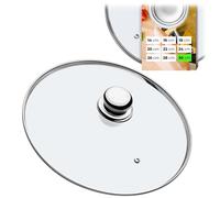 KADAX coperchio in vetro, coperchio per pentola Ø30 cm, resistente al calore, con foro per il vapore e manico in acciaio, coperchio universale per pentole e padelle, visibilità chiara, chiusura ermeti
