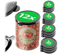 KADAX Coperchio per lattine in plastica senza BPA, set da 12 pezzi in 4 misure (65 mm, 73 mm, 84 mm, 100 mm), coperchi riutilizzabili per lattine