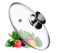 KADAX Coperchio per pentola, coperchio universale in vetro con manico in argento, coperchio resistente al calore in diverse misure, coperchio per padella, coperchio in vetro per (20 cm)