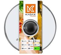 KADAX Coperchio Transparente in Vetro Resistente al Calore con Pomello in Plastica per Pentole e Padelle, Accessorio Essenziale per la Cucina (30 cm)