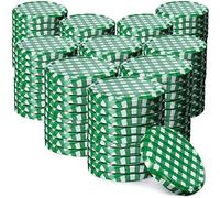 KADAX Copertura a Vite FI66 mm, Set Set Set, Coperchio per cantare Adatto per Occhiali da 200 ml e 315 ml, Coperchio a Torsione con 4 Denti Rast, Coperchio (100 Pezzi, a Controllo Verde)