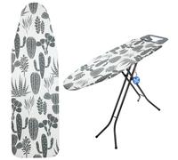 KADAX Copriasse da stiro con cordoncino, copriasse in cotone, copriasse per ferro da stiro a vapore, copriasse sostitutiva con imbottitura in spugna (Cactus 148x52)