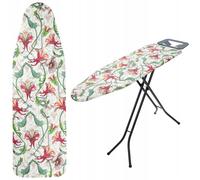 KADAX Copriasse da Stiro con Coulisse, 112x32 cm, Fiori Rossi