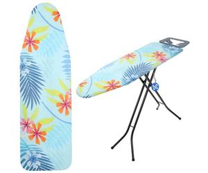 KADAX Copriasse da stiro in policotone, rivestimento per asse da stiro a vapore, rivestimento per asse da stiro di ricambio con imbottitura in spugna (blu, 127 x 46 cm)