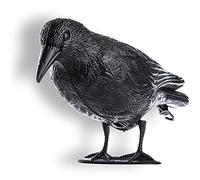 KADAX Corvo Nero Scaccia Piccioni, Spaventapasseri da Balcone, Dissuasore Uccelli, Deterrente in Plastica, Uccello Finto Spaventa Passeri, Anti Piccioni