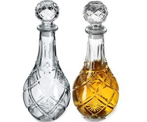 KADAX Decanter per bevande, elegante caraffa da whisky da uomo, classica caraffa di vino dal design unico, bottiglia di whisky come regalo (0,8 l, 2 pezzi)