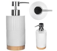 KADAX Dispenser di sapone per detersivo, dispenser di sapone liquido ricaricabile, dispenser di sapone moderno, dispenser di sapone per mani, dosatore per sapone con pompa (bianco, ovale)