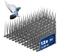 KADAX Dissuasore per uccelli in plastica, antipiccioni, protezione per uccelli per balcone, finestra, tetto, giardino, spaventapasseri per uccelli (antracite, 12 pezzi)