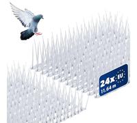 KADAX Dissuasore per uccelli in plastica, antipiccioni, protezione per uccelli per balcone, finestra, tetto, giardino, spaventapasseri per uccelli (bianco, 24 pezzi)