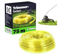 KADAX Filo quadrato per tagliaerba 2,4 mm x 75 m, filo per decespugliatore e decespugliatore, filo per decespugliatore, accessorio da giardino (giallo)