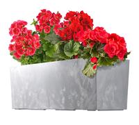 KADAX Fioriera in plastica, 19 x 56 cm, Grigio