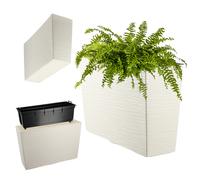 KADAX Giardiniera in plastica per balcone con inserto, 56 cm, crema