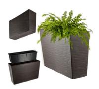 KADAX Giardiniera in plastica per balcone con inserto, 56 cm, moka