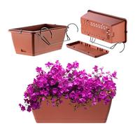 KADAX Fioriera in terracotta, 40 cm, in plastica, resistente alle intemperie e robusta, ideale per balconi, terrazze e davanzali
