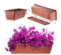 KADAX Fioriera in terracotta, 60 cm, in plastica, resistente alle intemperie e robusta, ideale per balconi, terrazze e davanzali