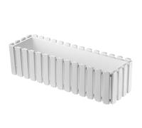 KADAX fioriera, vaso da balcone, vaso da fiori effetto doghe, 60 cm, bianco