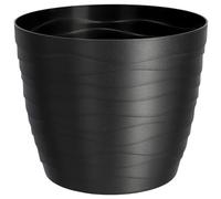 KADAX Flower Pot in plastica, ⌀ 11-19 cm, 7 colori, pianta semplice, fioriera moderna, robusta protezione della pentola di fiori, pentola rotonda (⌀ 15 cm, nero)