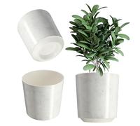 KADAX Flowerpot, piantatrice di plastica, 3 dimensioni, pentola vegetale in 5 diversi motivi, pentola decorativa per piante, overflow resistente ai raggi UV (∅ 19,5 cm, bianco in marmo)
