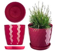 KADAX Flowerpot, una casseruola per fiori e piante con sottobicchieri, fioriere luce e materiale resistente Una pentola decorativa per piante (20 cm, rosa)