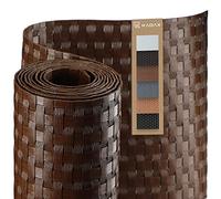 KADAX frangivista per balcone, terrazza, recinzione, resistente alle intemperie, in rattan sintetico, venduto al metro, copertura per balcone con fascette per cavi (1 x 1 m, marrone chiaro)
