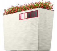 KADAX Giardiniera in plastica per balcone con inserto, 56 cm, crema