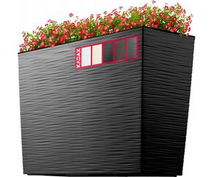 KADAX Giardiniera in plastica per balcone con inserto, 56 cm, nera