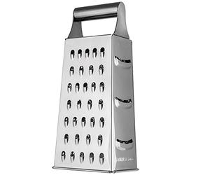 KADAX Grattugia a Quattro Facce in Acciaio Inox, Grattugia Manuale con Manico e Quattro Diverse Superfici di Grattugiatura per Formaggio e Verdure