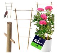 KADAX Griglia per traliccio in bambù, 43 x 21 cm, 1 pezzo, supporto per piante da appartamento e piante rampicanti