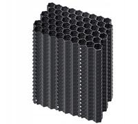 Pannelli Kadax Paddock realizzati in plastica, 60x40 cm, 5 m˛, 2 colori, capacitŕ di carico fino a 1000 T, prati, pannelli della griglia prato (nero, rettangolare, 20 pezzi)