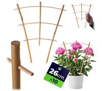 KADAX Griglie per tralicci in bambù, 26 x 23 cm, set da 10 pezzi, per piante da appartamento e piante rampicanti