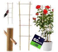 KADAX Griglie per tralicci in bambù, 60 x 18 cm, set da 10 pezzi, per piante da appartamento e piante rampicanti