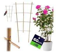 KADAX Griglie per tralicci in bambù, 60 x 32 cm, set da 10 pezzi, per piante da appartamento e piante rampicanti