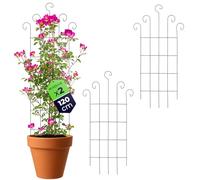 KADAX Griglie per traliccio in metallo, 58 x 120 cm, 2 pezzi, per piante rampicanti come rose e clematide, traliccio per giardino, balcone e terrazza, griglia in acciaio