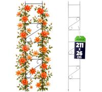 KADAX Grilla di Rango, Acciaio, da Arrampicata Giardino, Piante, Rose, Piante da Arrampicata, Ultimi Le Piante, classificatori, Traliccio Resistente alle intemie, Nero (Altezza: 210 cm)