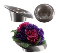 KADAX Ikebana in plastica, vaso da fiori, 9 cm, storto, grafite