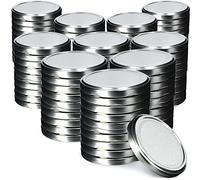 KADAX Lid a Vite FI66 mm, Set Set Set, Coperchio per cantare Adatto per 200 ml e 315 ml di Occhiali, Coperchio a Torsione con 4 Denti rast, Coperchio (100 Pezzi, Argento)