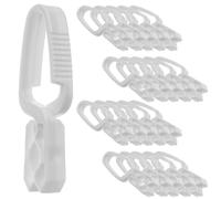 KADAX Mollette per biancheria, 20 mollette in plastica resistente, mollette colorate per calze, resistenti al vento per interni ed esterni (bianco_v1)