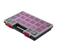 KADAX Organizzatore, cassetta degli attrezzi in plastica, rivista di piccole parti con coperchio trasparente, rivista di piccole dimensioni in diverse misure, scatola (34 x 25 cm/3 pezzi)