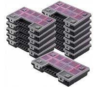 KADAX Organizer, Cassetta degli attrezzi in plastica, 28 x 18 cm, 12 pezzi
