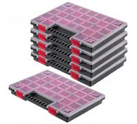 KADAX Organizer, Cassetta degli attrezzi in plastica, con coperchio, 40 x 30 ...