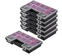 KADAX Organizer, Cassetta degli attrezzi in plastica, 28 x 18 cm, 6 pezzi