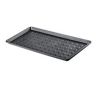 KADAX Paesaggio di scarpe rettangolari, sottobicchieri di plastica, 75,5x38 cm, superficie anti-slittamento, tagliatore di scarpe leggere, composizione del vaso di fiori (1, nero)