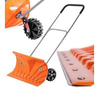 KADAX Pala da Neve a Spinta con Ruote, Spazzaneve Manuale, Spingineve con Manico Regolabile in Altezza, Perfetto per Vialetti e Marciapiedi (65.5 x 34 cm)