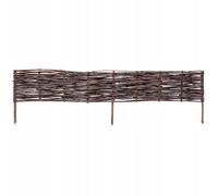 KADAX Palisade in vimini, recinzione in vimini naturale, 1 pezzo, 120 x 40 cm