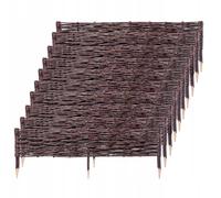 Palizzata in salice KADAX, recinzione in vimini naturale, 10 pezzi, 100x30 cm