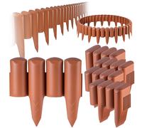 KADAX palizzata da giardino in plastica, per fiori, terracotta - 10 m