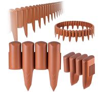 KADAX palizzata da giardino in plastica, per fiori, terracotta - 2,5 m
