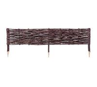 KADAX Palizzata in salice, recinzione in vimini naturale, recinzione in vimini fatta a mano, recinzione da giardino per delimitazione di sentieri e aiuole, bordo per prato (1 pezzo da 100 x 30 cm)