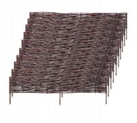 Palizzata in salice KADAX, recinzione in vimini naturale, 10 pezzi, 120x30 cm