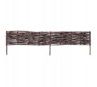KADAX Palizzato in salice, recinzione in vimini naturale, 1 unità, 120x20 cm